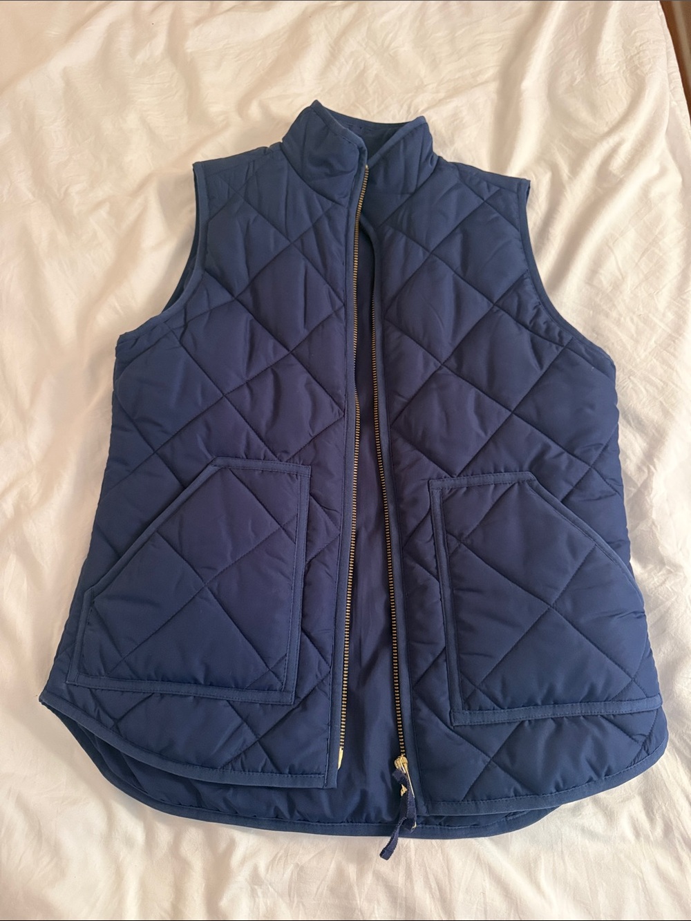 J crew Quilted Navy Sleeveless Puffer Vest